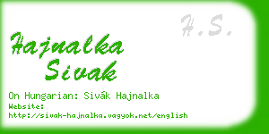 hajnalka sivak business card
