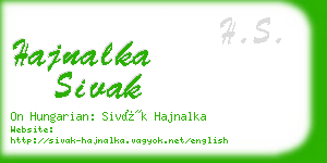 hajnalka sivak business card